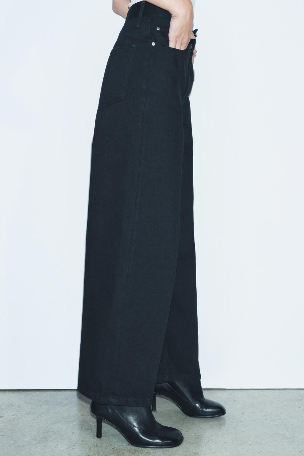 ZW COLLECTION LOOSE FIT MID-RISE JEANS - Zara фото 4