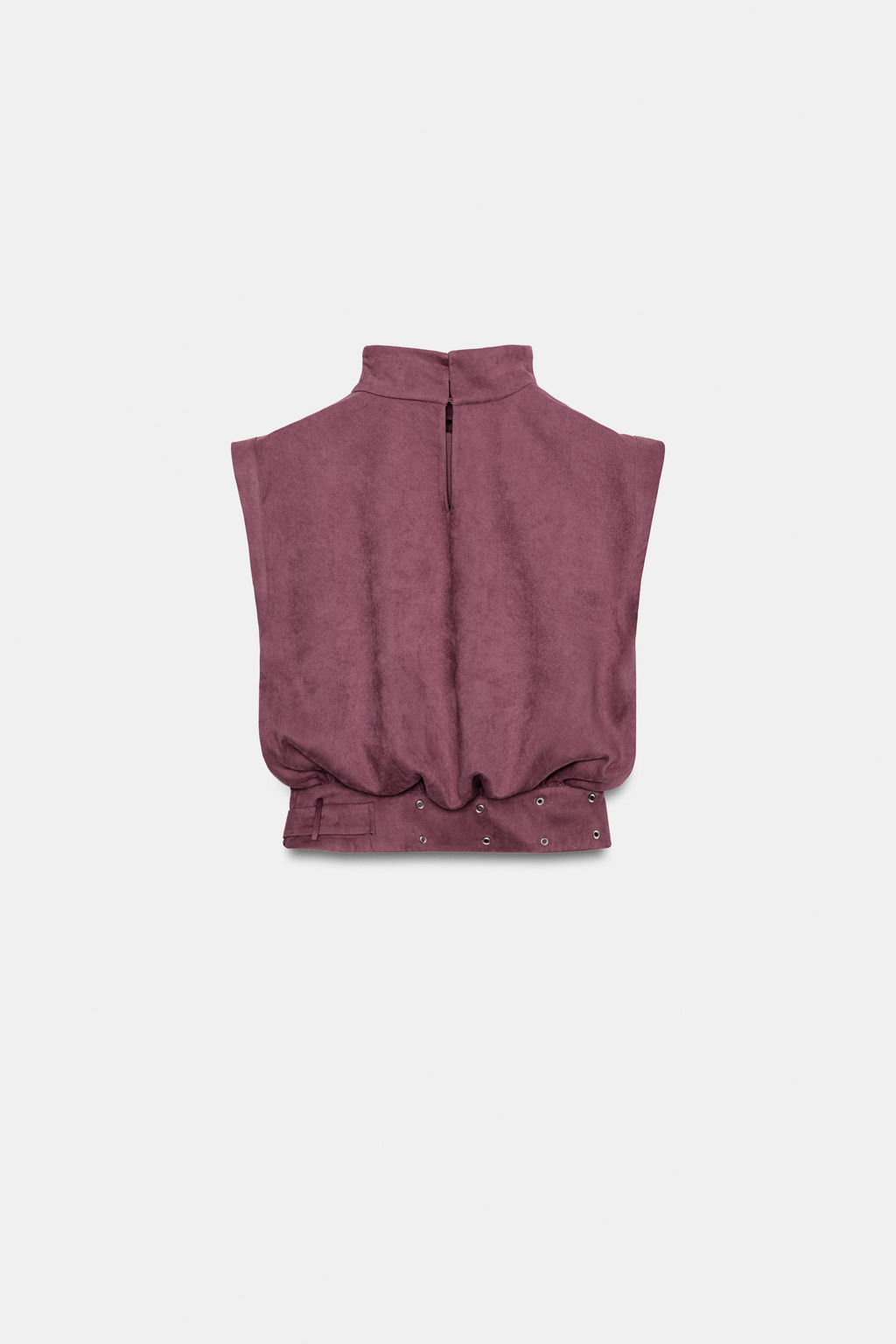 FAUX SUEDE BUCKLE TOP - Zara фото 7
