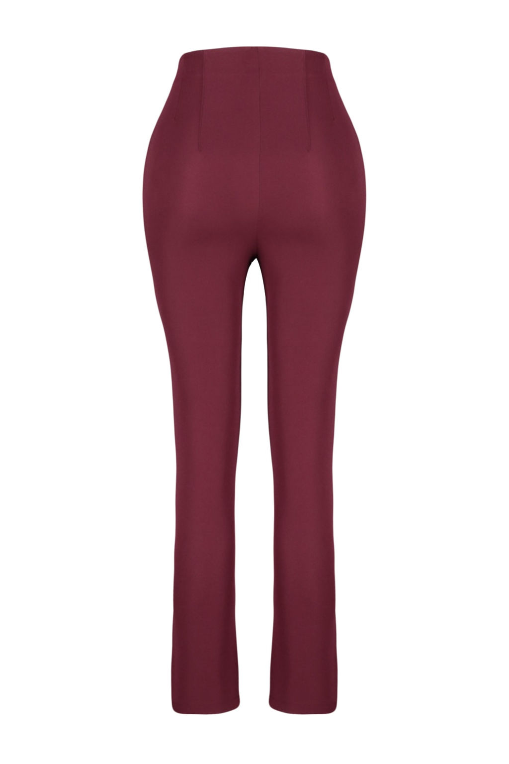 Koyu Bordo Cigarette Kal?p Pensli Yuksek Bel Bilek Boy Dokuma Kumas Pantolon TWOSS20PL0515