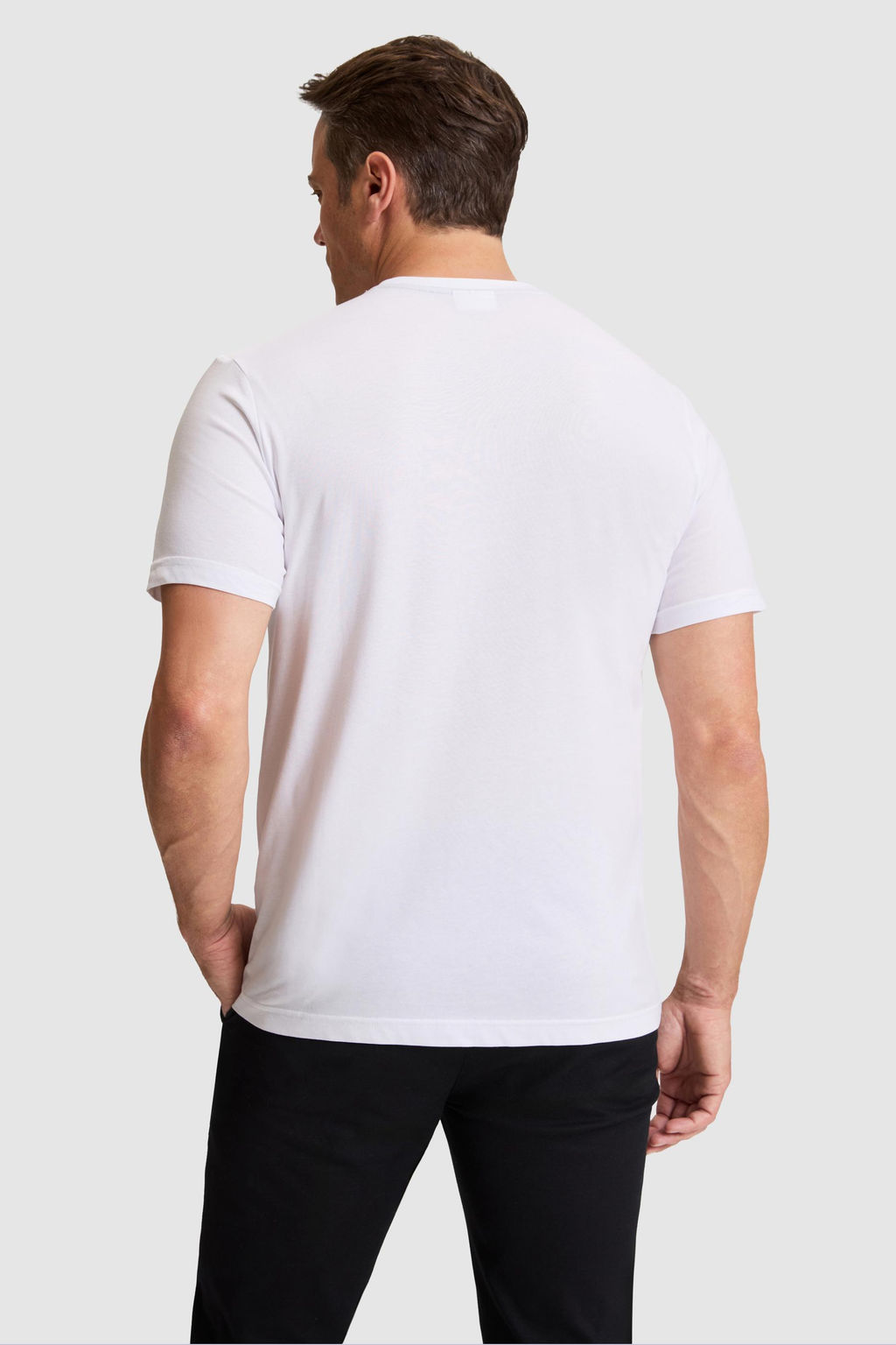 Erkek Beyaz Regular Fit Bisiklet Yaka Ti__rt