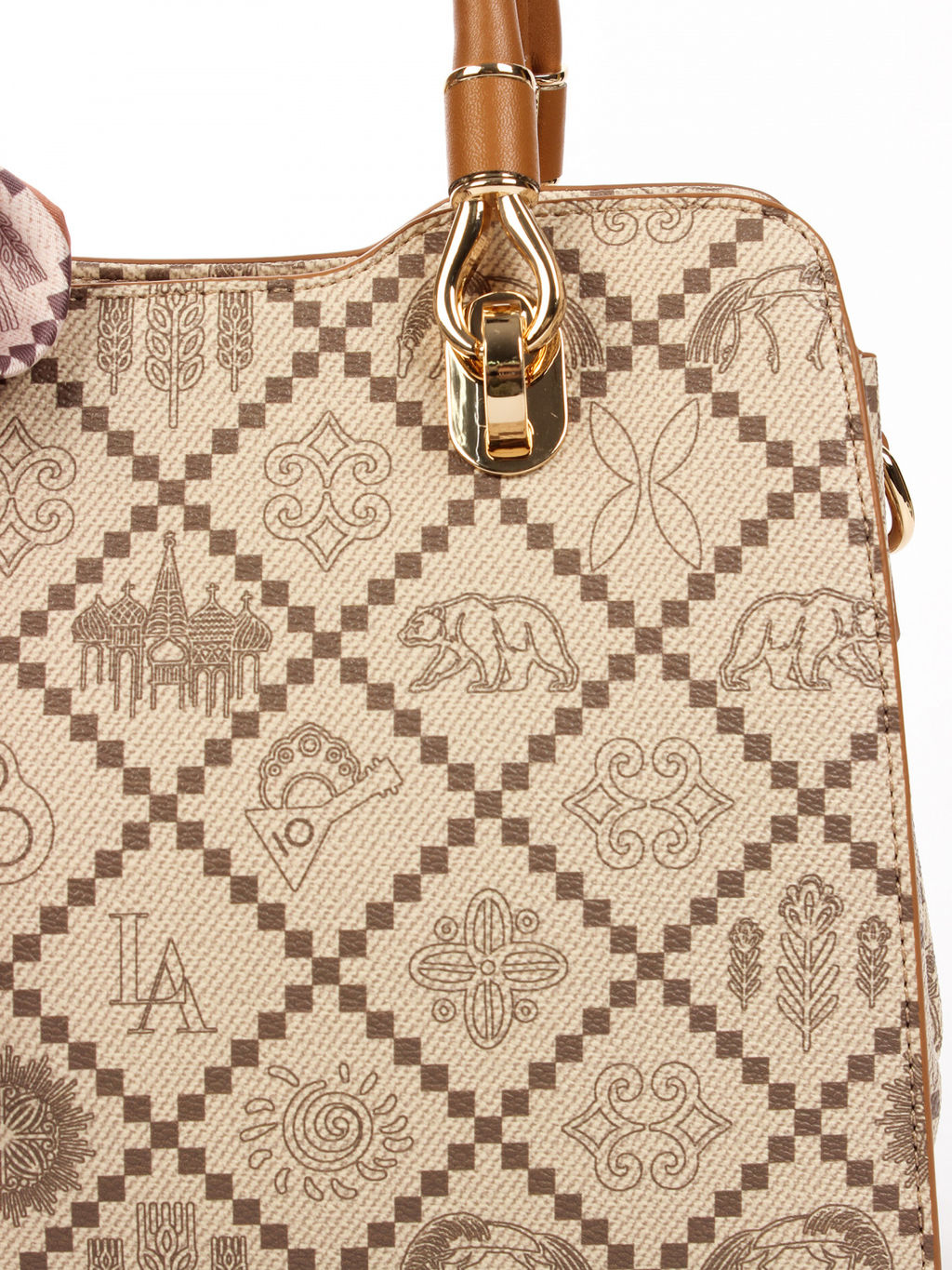 LACCOMA сумка АС552-Россия-бежевый эко кожа