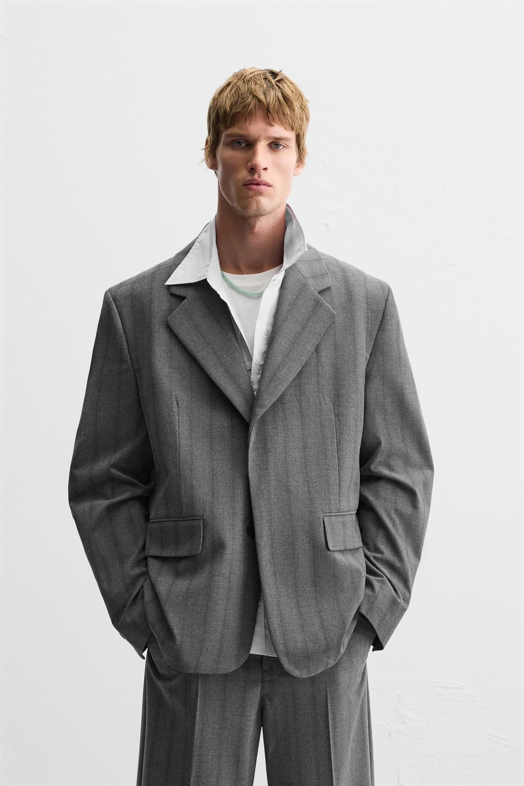 STRIPED SUIT BLAZER - Zara фото 2