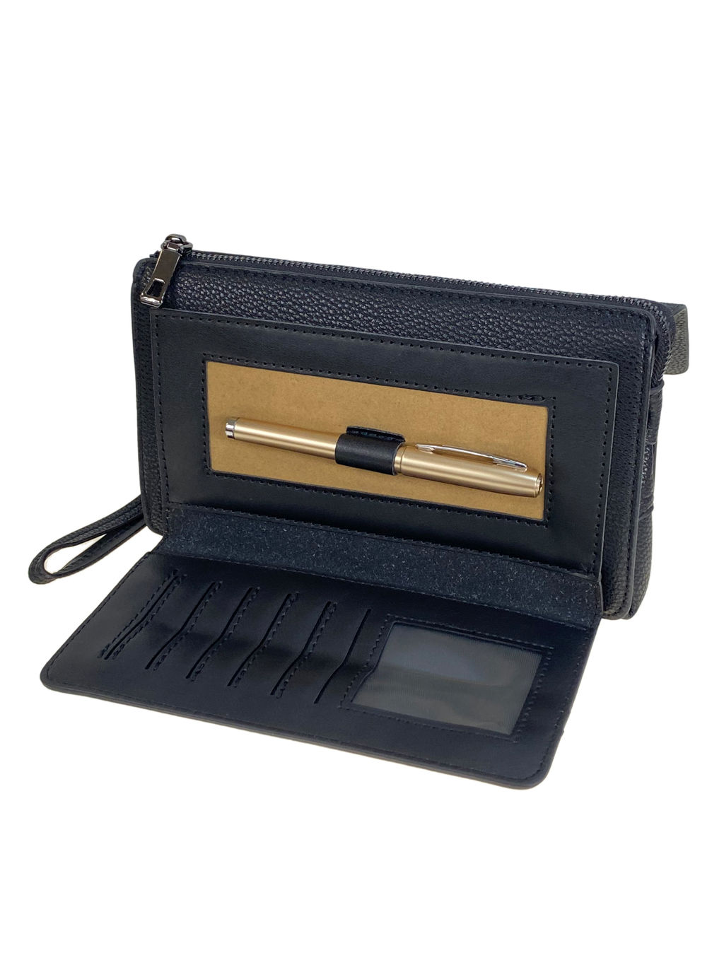 Клатч мужской из натуральной кожи, цвет черный - Greta фото 2