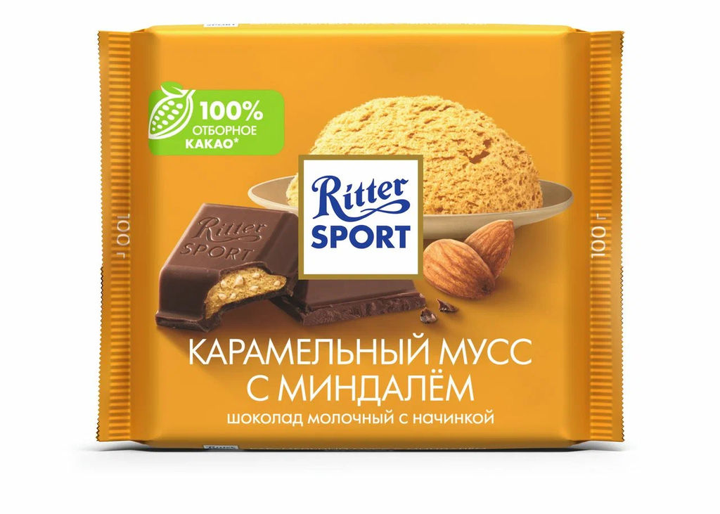 Карамельный мусс 100гр/Риттер Спорт/RU2116/ (шт)
