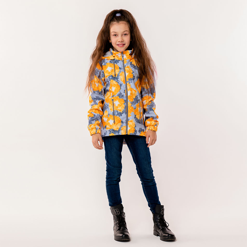 RODOS Куртка для девочки таслан демисезон М-196 (Астры) Жёлтый