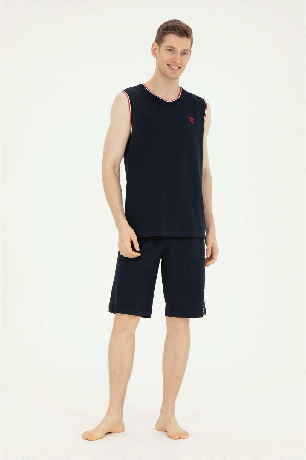 Мужской темно-синий пижамный комплект Неожиданная скидка в корзине - U.s. polo assn фото 4