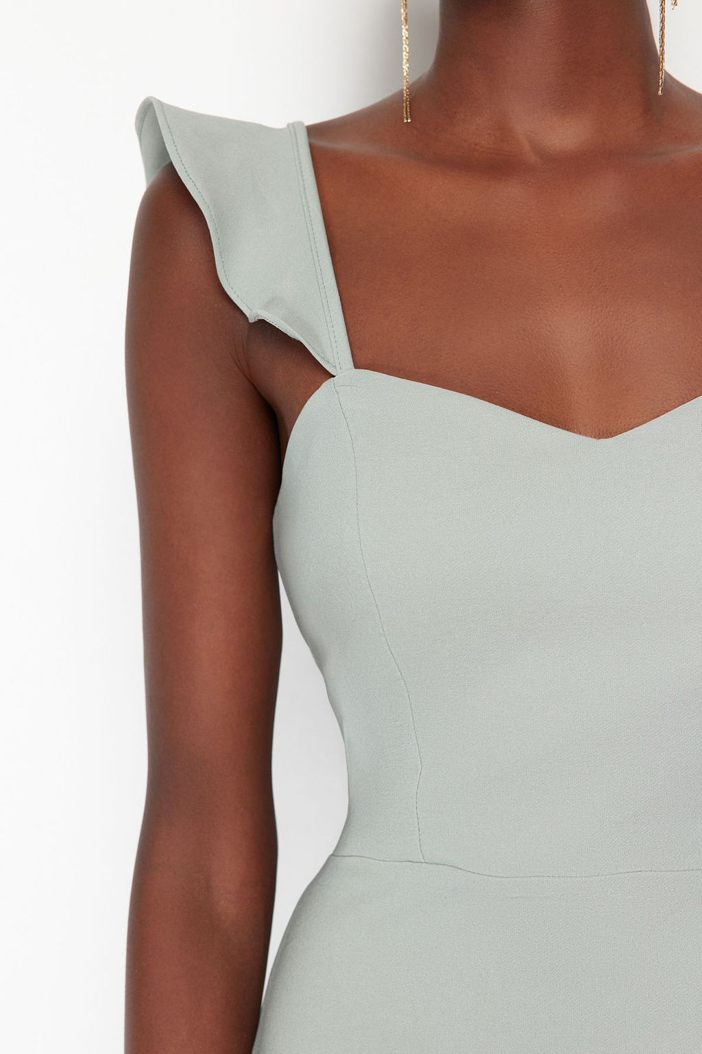 TRENDYOLMILLA Siyah Dokuma Elbise TPRSS24EL00134 фото 15