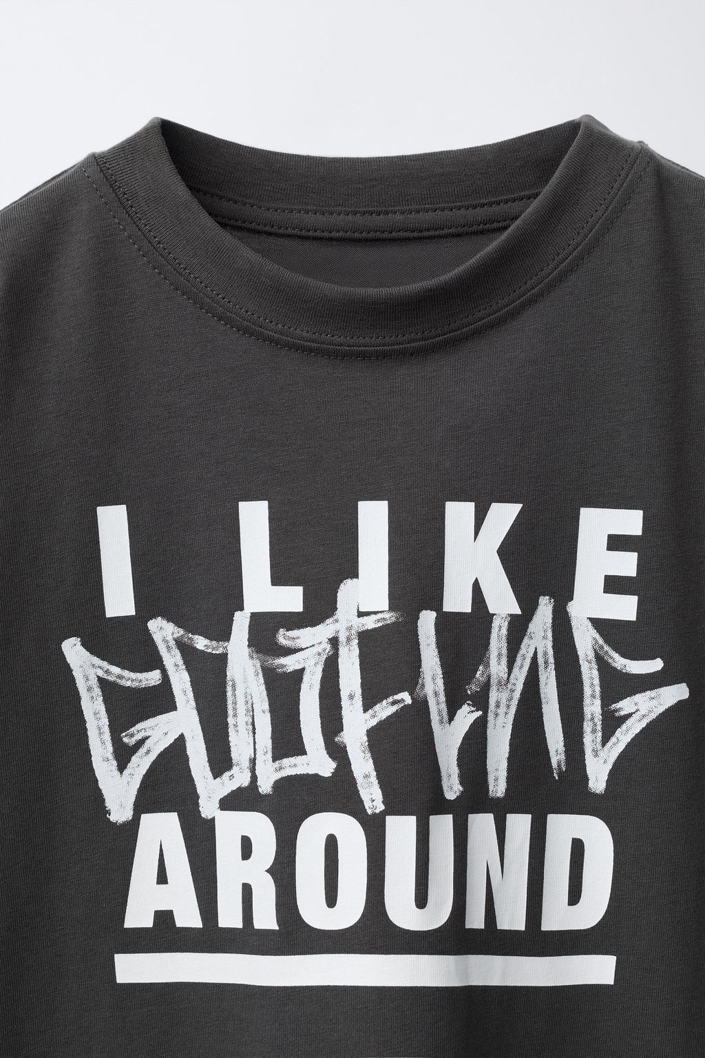 CAMISETA ESTAMPADA GRAFFITI / Antracita oscuro - Zara фото 4