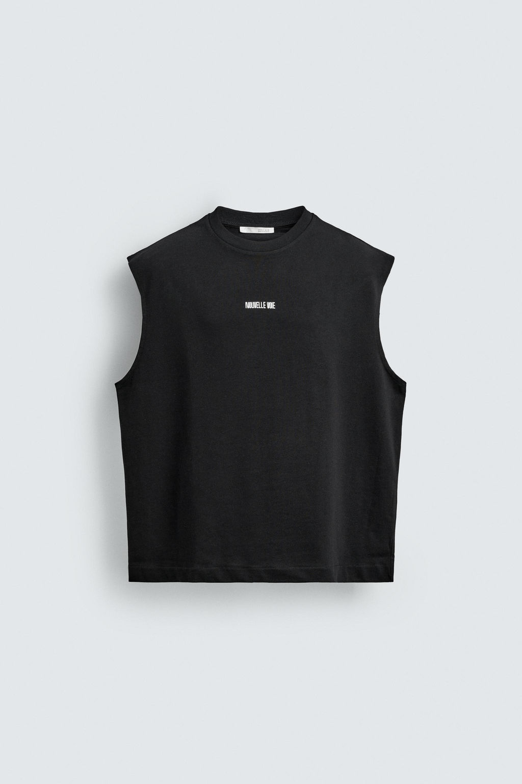 CAMISETA TANK RELAXED FIT GR?FICO CUADRO / Negro