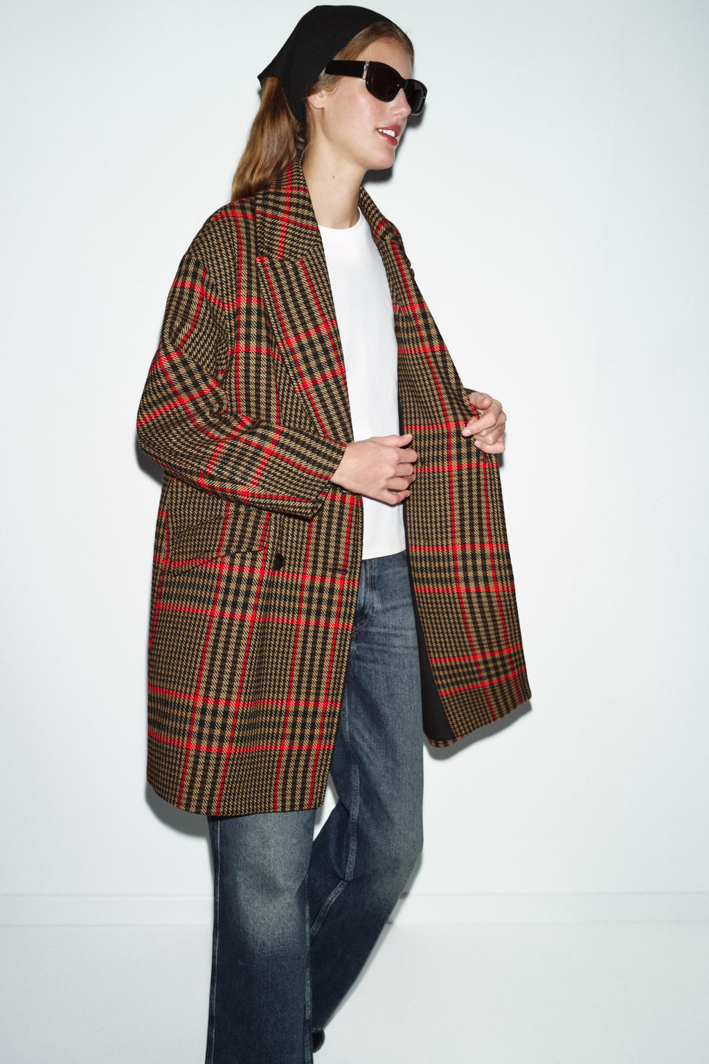 OVERSIZE CHECK COAT - Zara фото 5