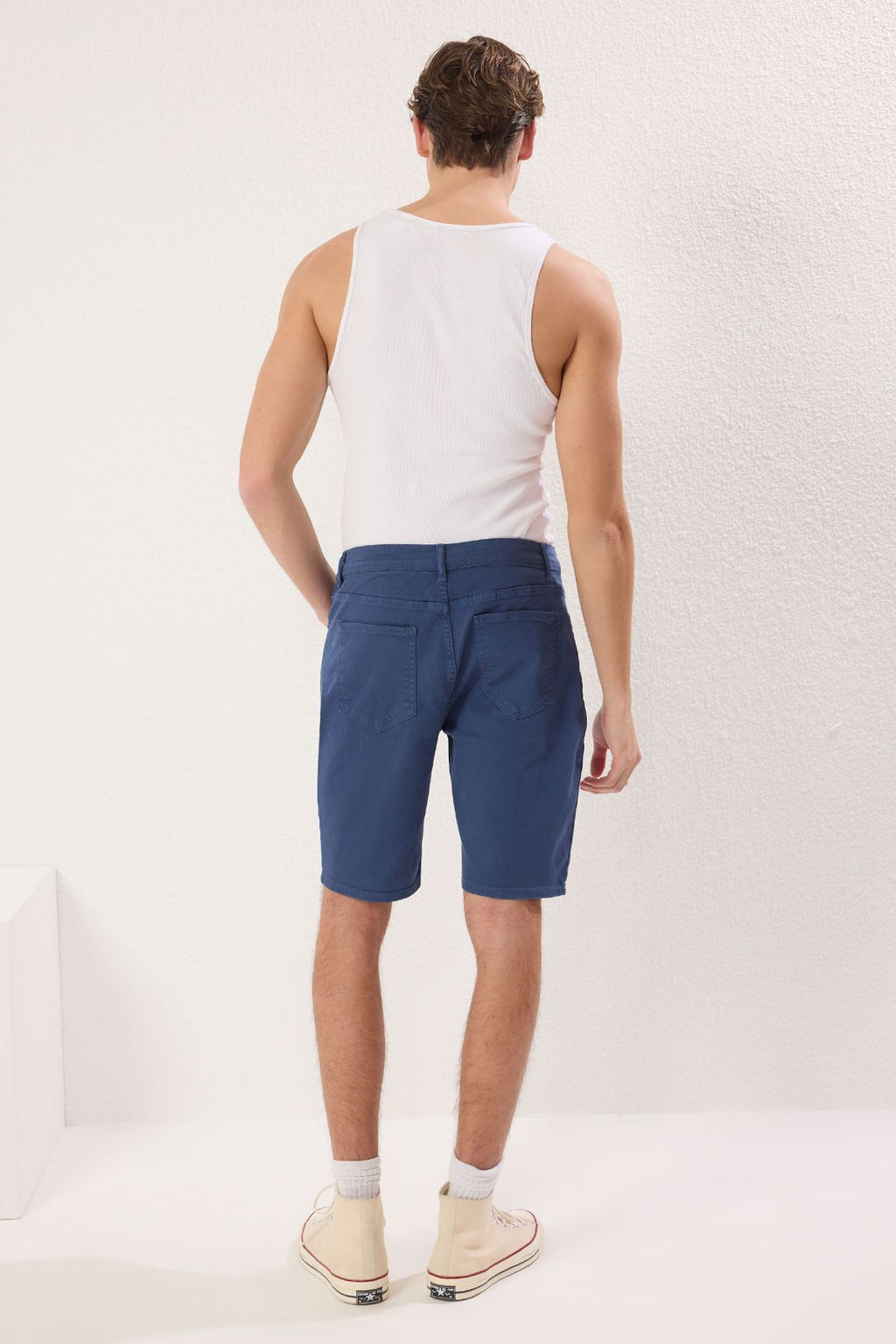 TRENDYOL MAN Bej Regular Fit Esnek Kumas Denim Kot Sort & Bermuda TMNSS23SR00067 - Trendyolmilla фото 4