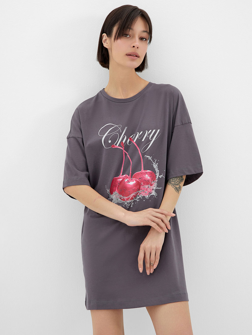 Туника Mark Formelle женская серая хлопок  фото 5