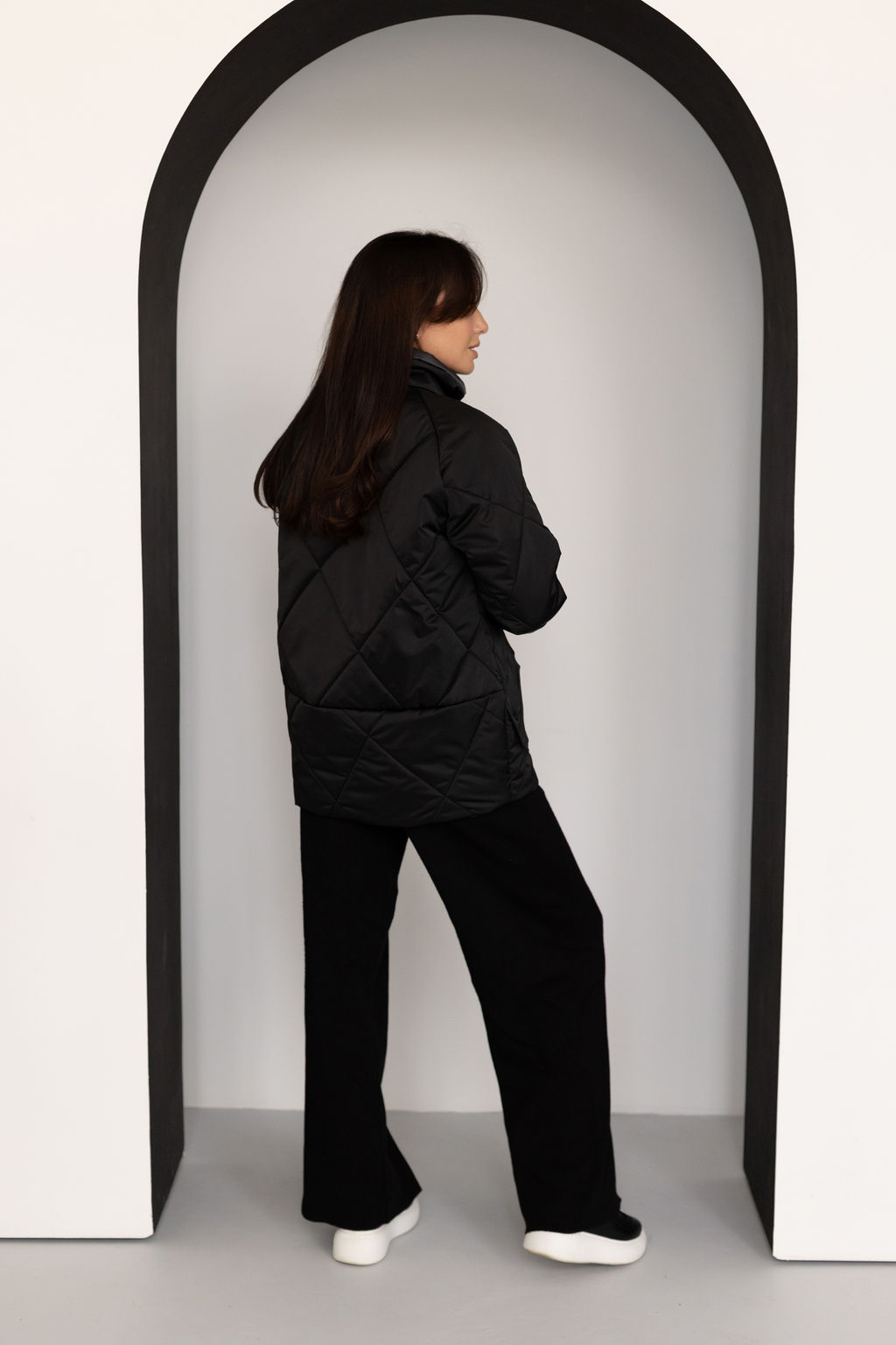 Куртка женская демисезонная 24680 (черный/серый опал) - Kankan фото 16