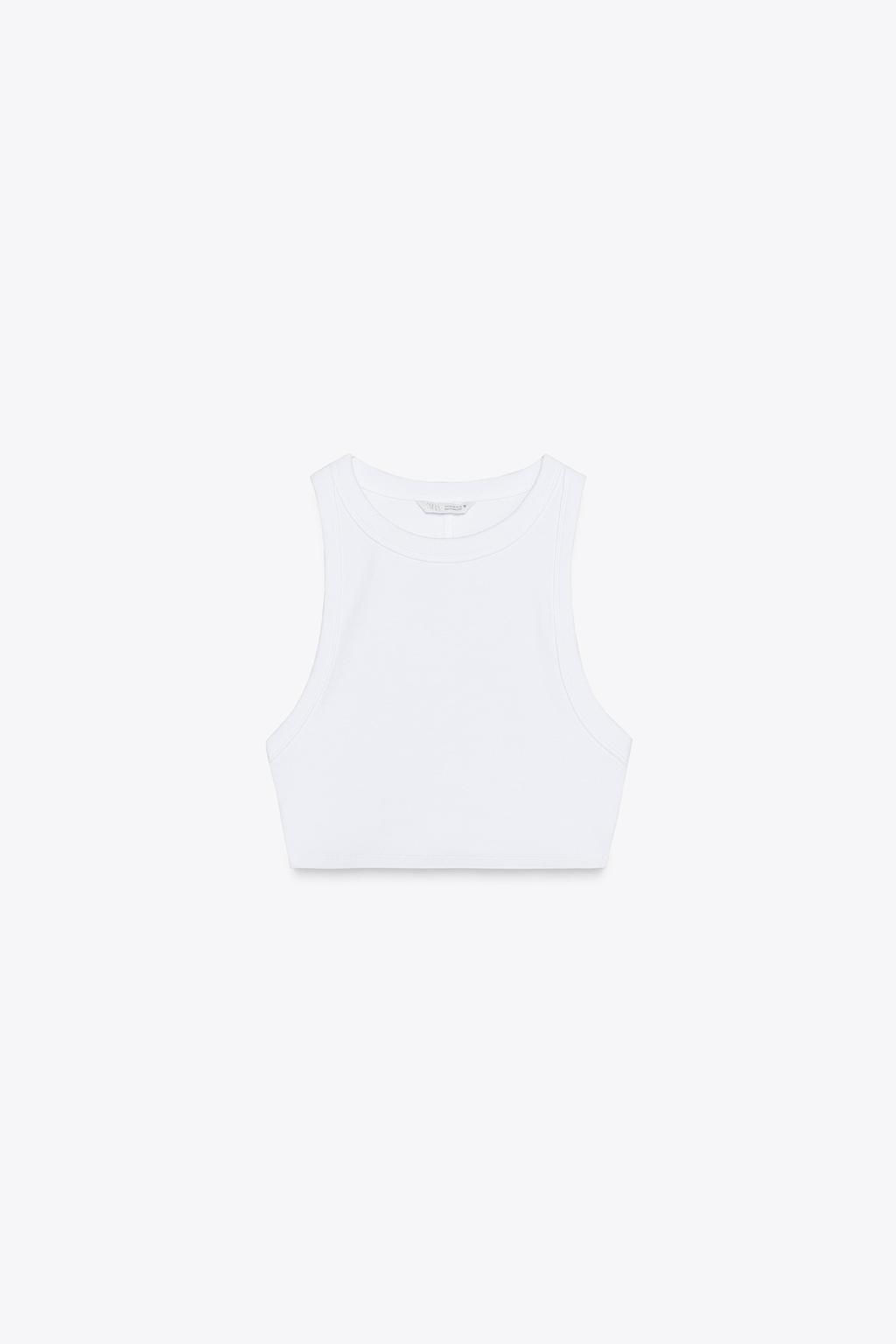 RIBBED STRAPPY TOP - Zara фото 8