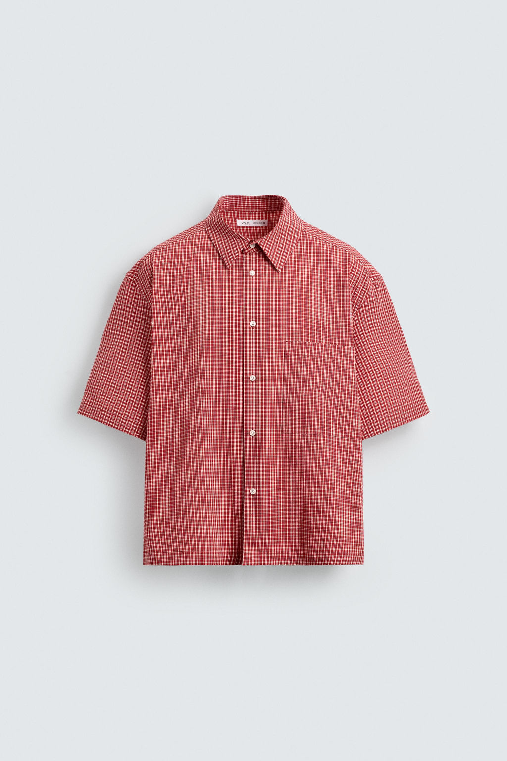 CHECKED RELAXED FIT SHIRT - Zara фото 7