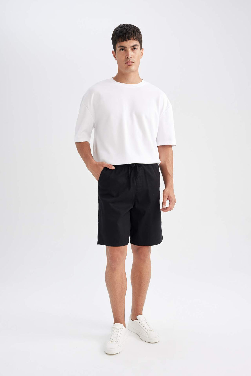 Relax Fit Pamuklu Bermuda Sort - Defacto фото 2