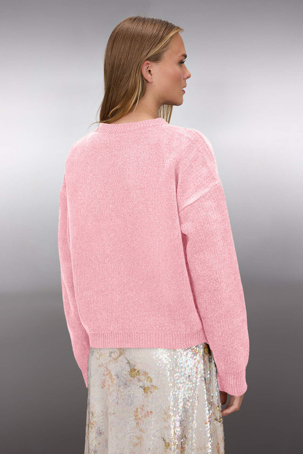 Pembe Genis Kal?p Ozel Iplik Triko Kazak TWOAW26KZ00090 - Trendyolmilla фото 4