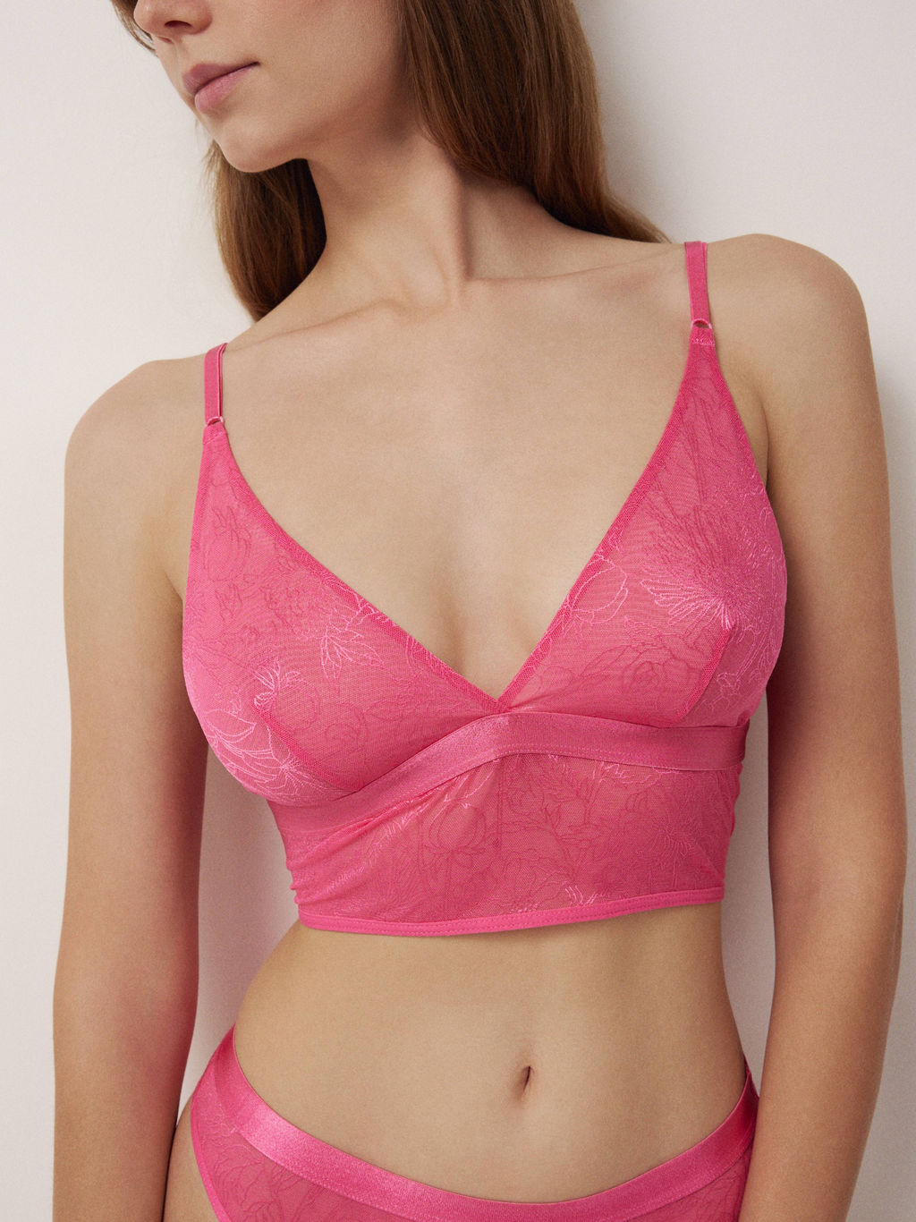 CONTE FLORAL TATTOO LBE 2870 Бюстье женское barbie pink