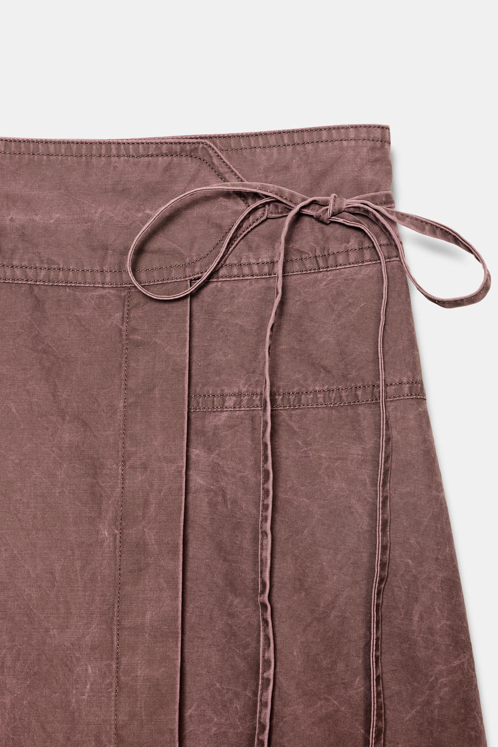 WASHED-EFFECT ASYMMETRIC SARONG SKIRT - Zara фото 7
