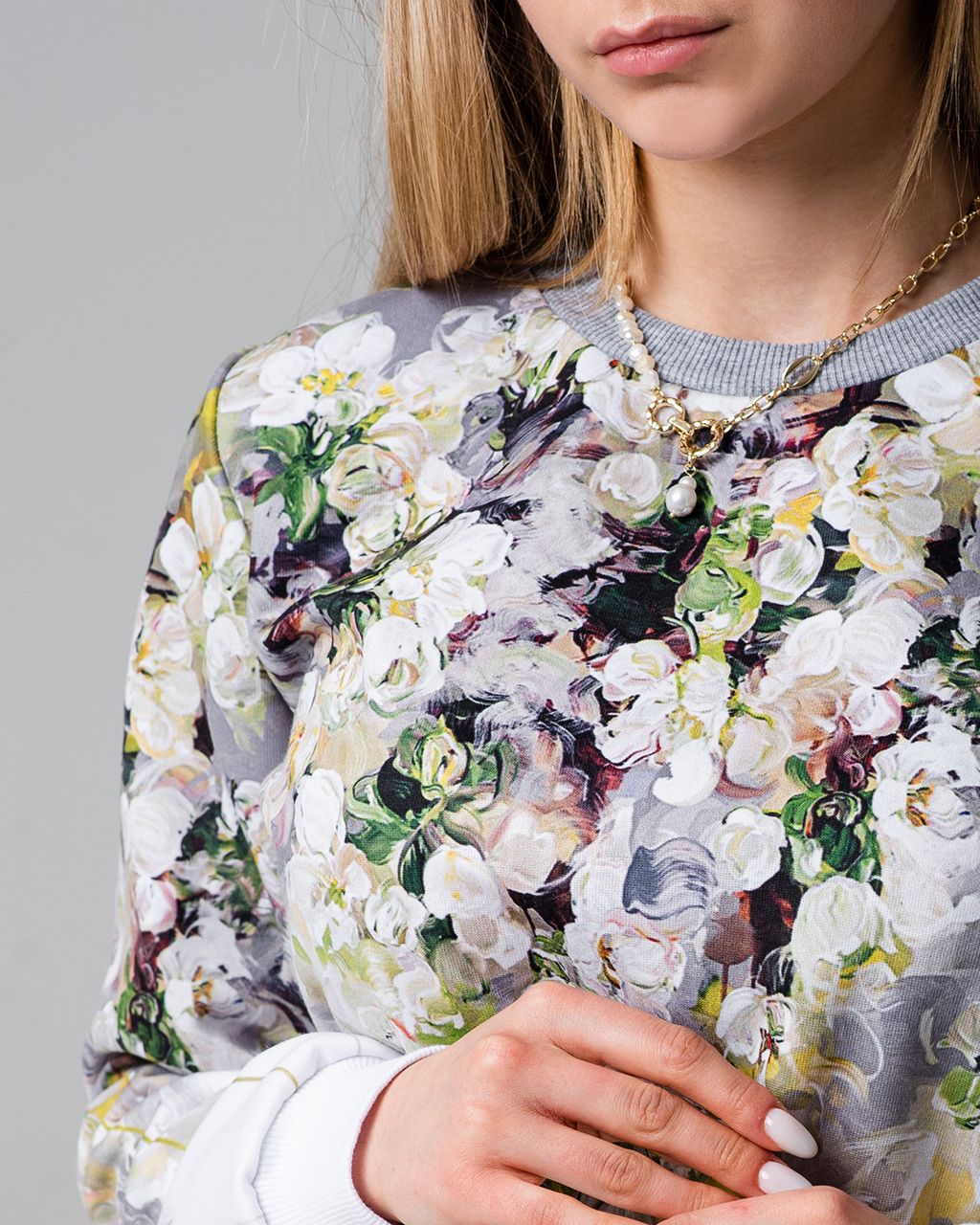 Свитшот с однотонными манжетами SWP055, джемпер - Sahar art lab фото 6