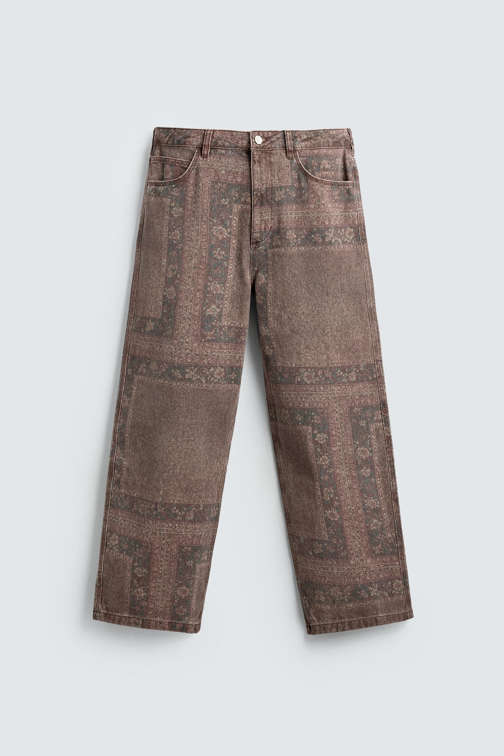 BANDANA PRINT BAGGY FIT TROUSERS - Zara фото 6
