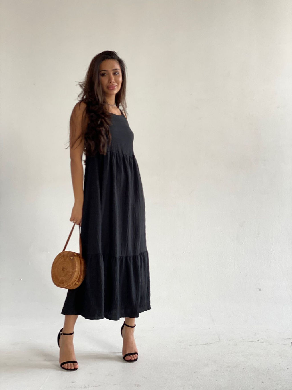 Martichelli Сарафан длинный чёрный  фото 3