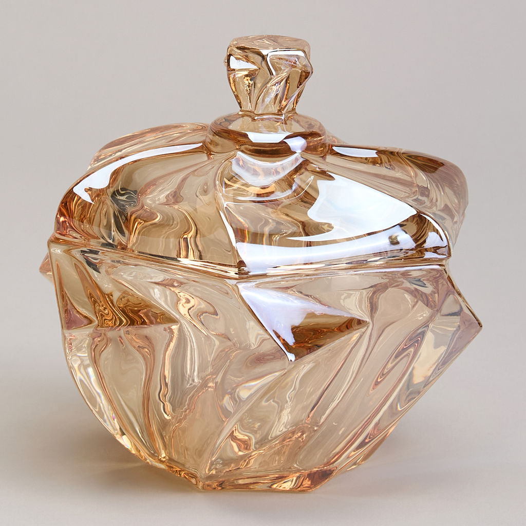 БЛЮДО С КРЫШКОЙ BOHEMA AMBER ДИАМЕТР=11,5 СМ ВЫСОТА=11,5 СМ - Lefard фото 3