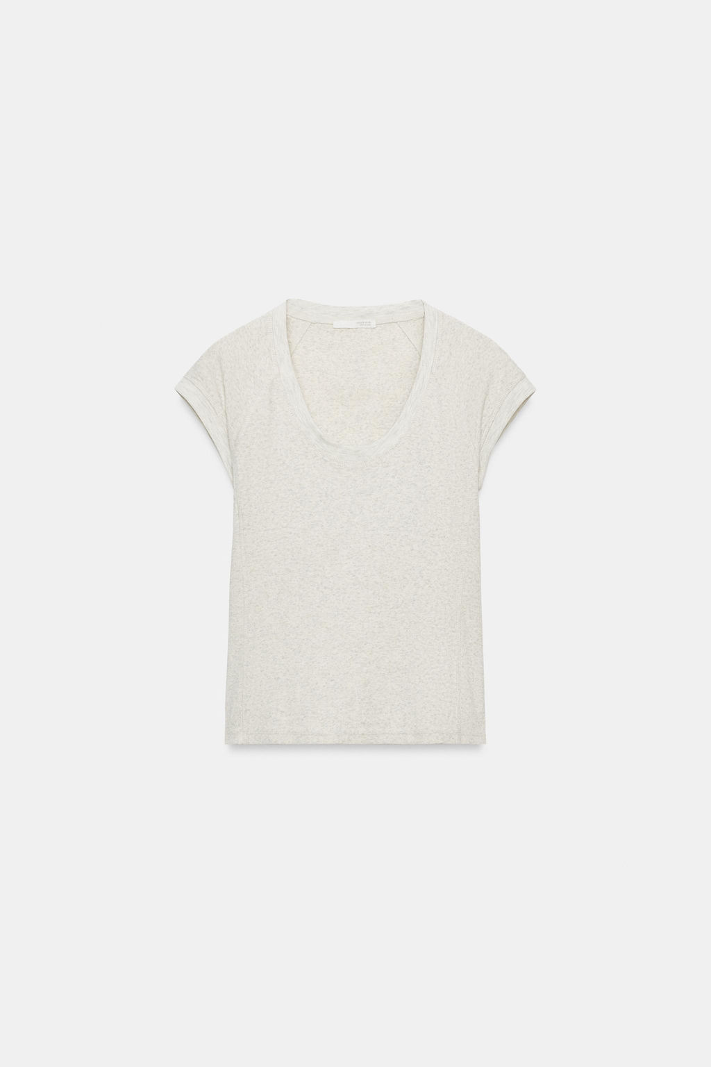 CAMISETA RUSTICA ESCOTE REDONDO / Gris claro