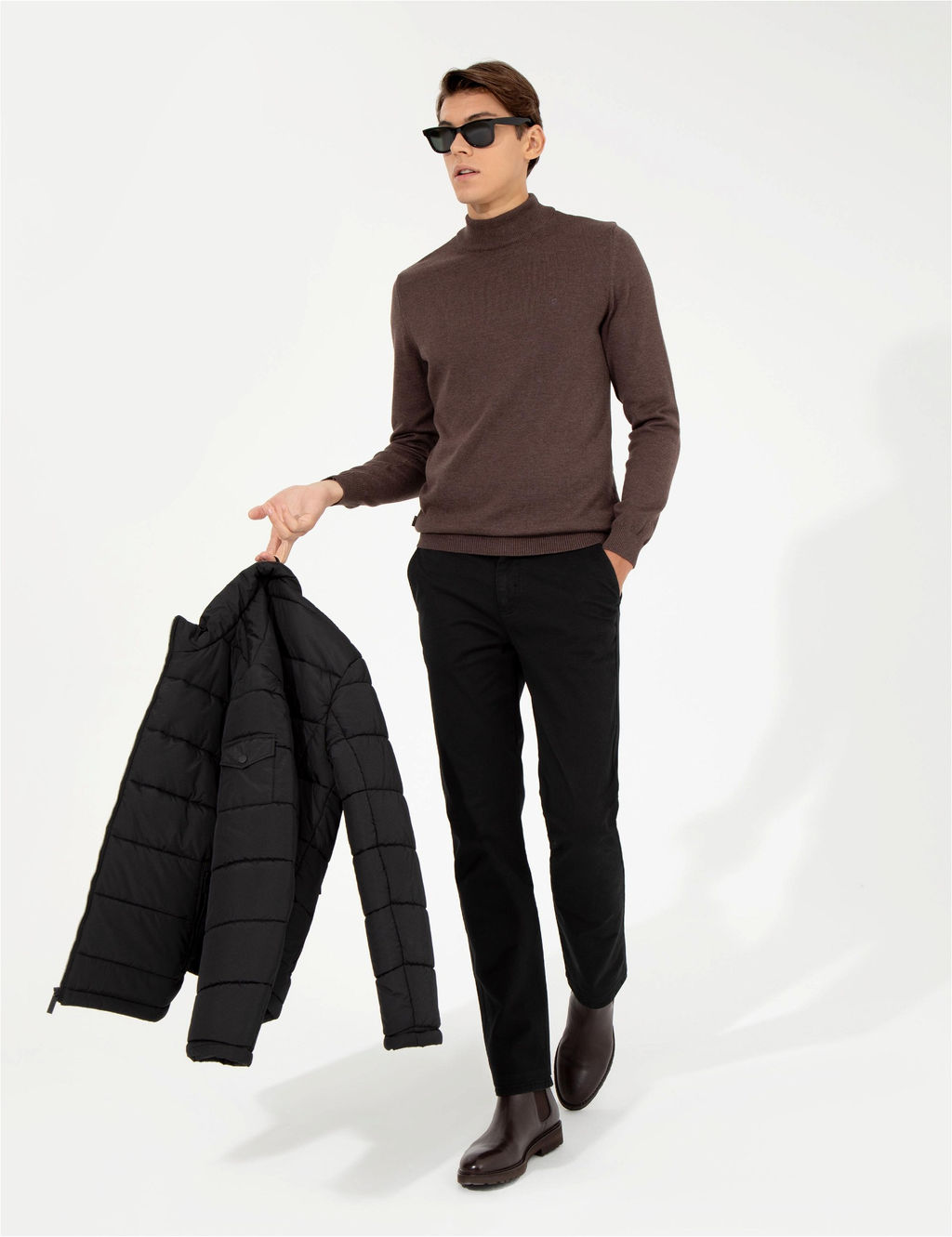 Siyah Regular Fit Kanvas Pantolon - Pierre cardin фото 3