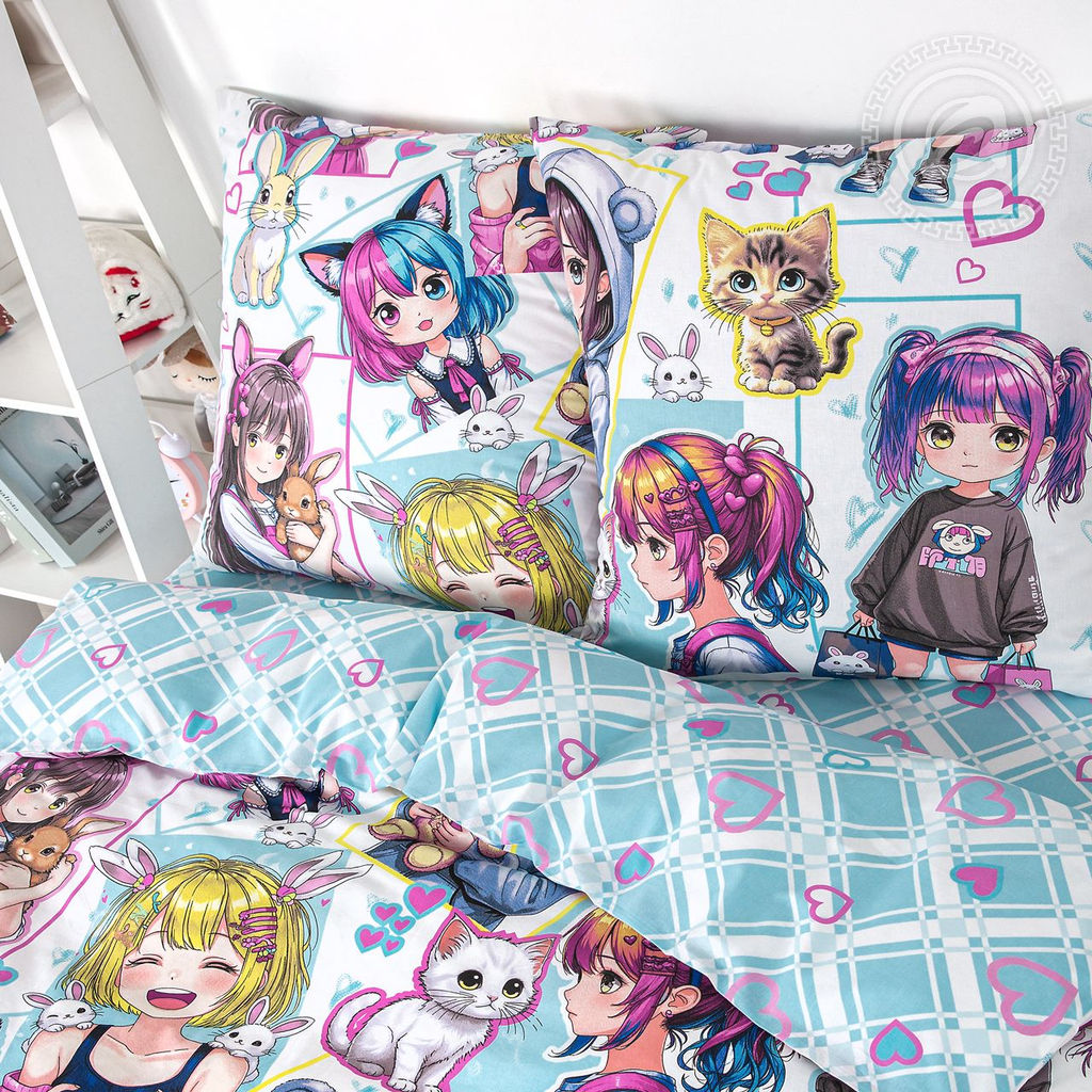 Постельное белье Лоли (поплин детский) 1,5 сп./Пододеяльник: 1 шт. - 215*145; Простыня: 1 шт. - 214*150; Наволочка: 2 шт. - 70*70; Поплин детский - Артпостель фото 2