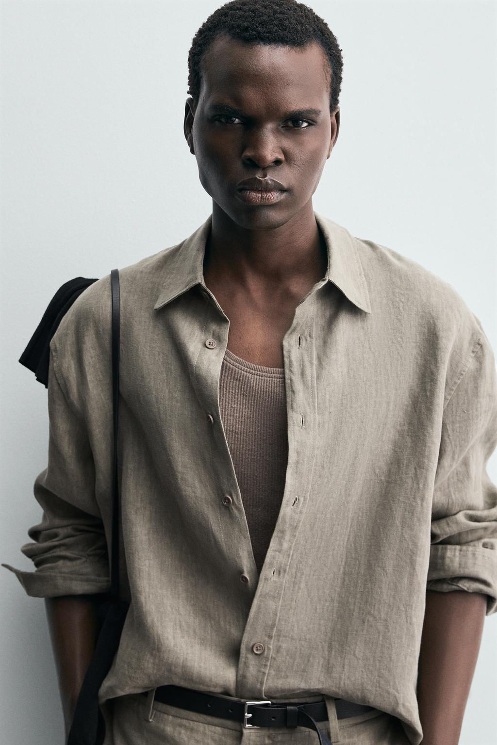 100% WASHED LINEN SHIRT - Zara фото 8