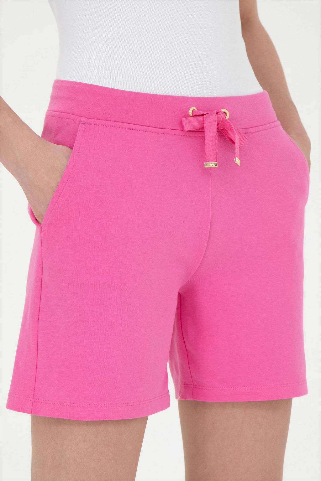Женские розовые вязаные шорты Неожиданная скидка в корзине - U.s. polo assn фото 5