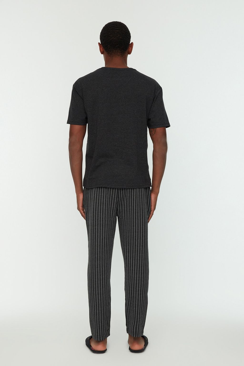 TRENDYOL MAN Haki Regular Fit Bask?l? Pijama Tak?m? THMAW21PT0833 - Trendyolmilla фото 12