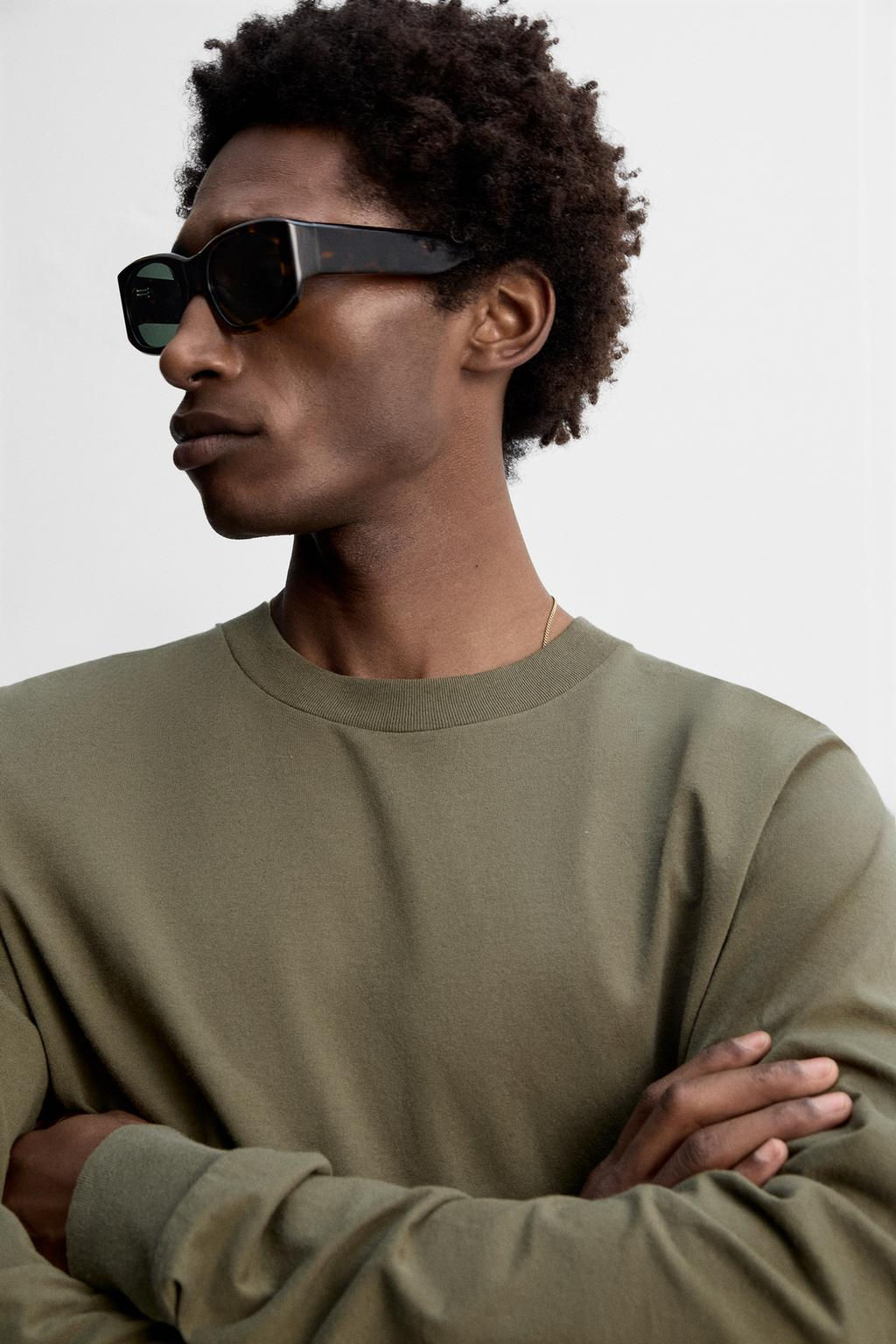 MEDIUM WEIGHT LONG SLEEVE T-SHIRT - Zara фото 14