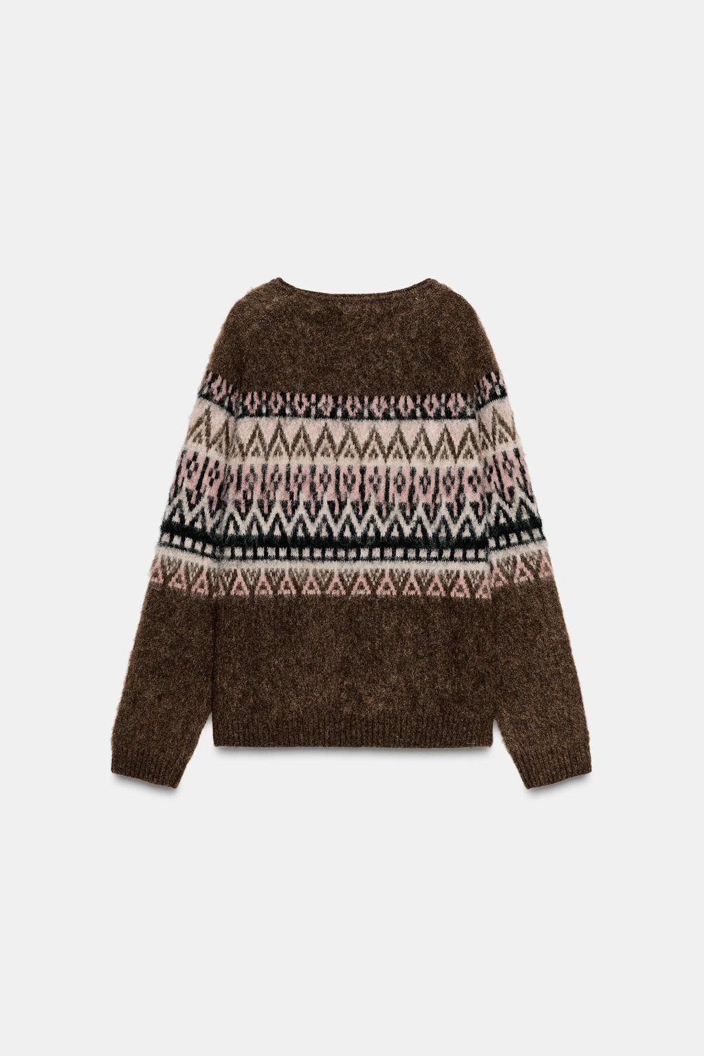JACQUARD BRUSHED EFFECT KNIT JUMPER - Zara фото 6