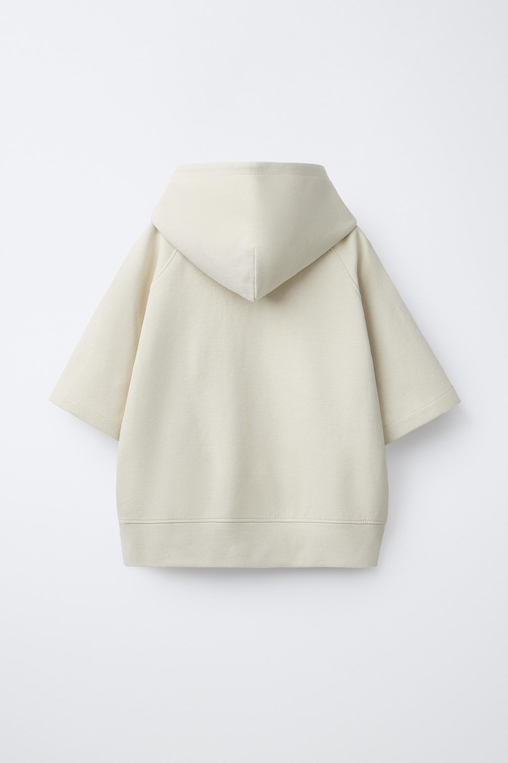 CONJUNTO SUDADERA CAPUCHA Y BERMUDA INTERLOCK / Crudo medio - Zara фото 3