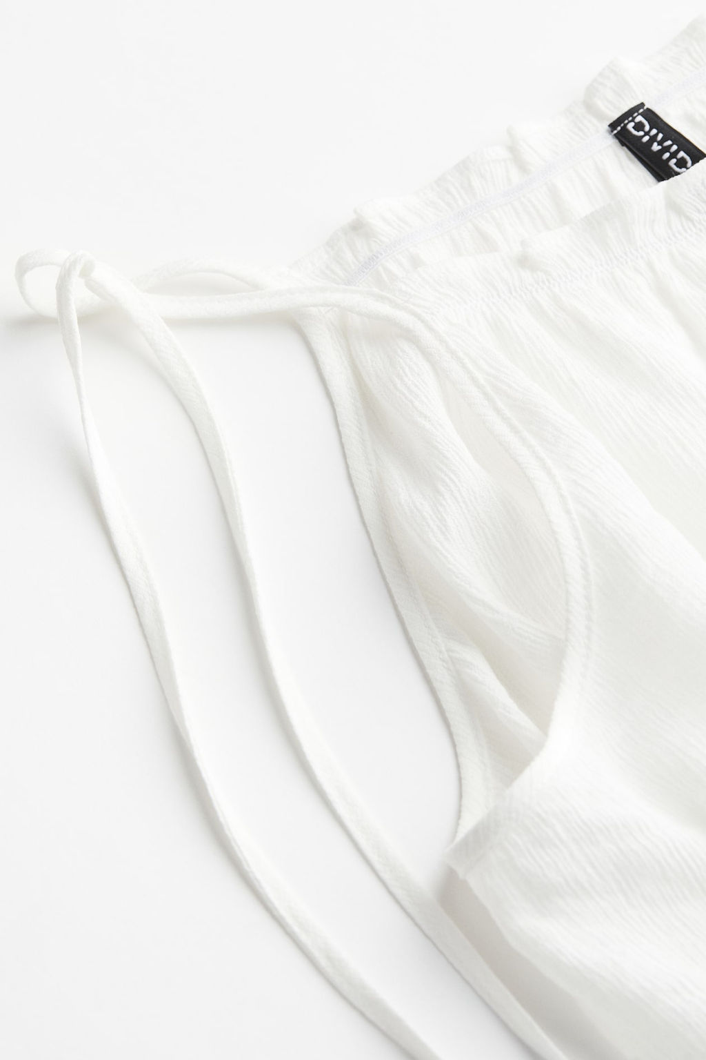 Top con ribete de volante y tirantes con lazada - H&m фото 2