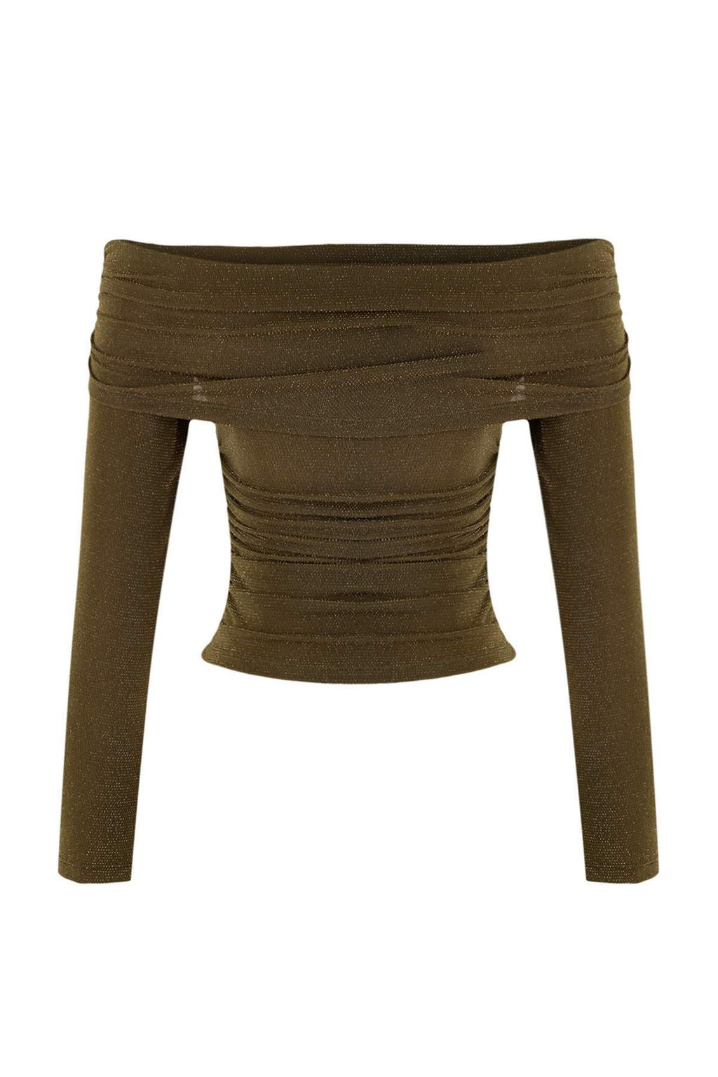 Alt?n Carmen Yaka Simli Orme Party Bluz TPRSS26BZ00002 - Trendyolmilla фото 4