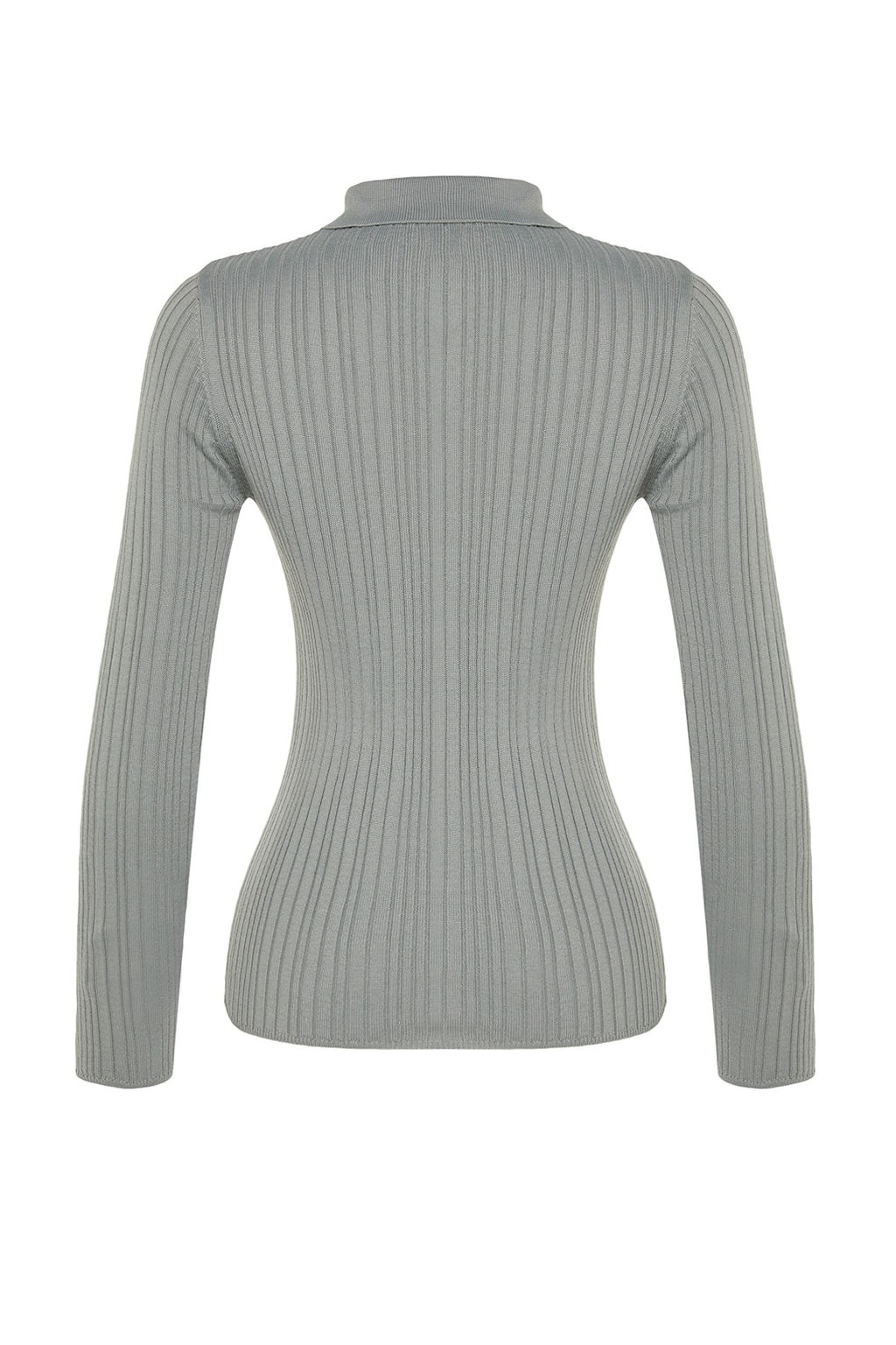 Mint Merserize Gorunumlu Fitilli Polo Yaka Triko H?rka TWOAW20HI0070