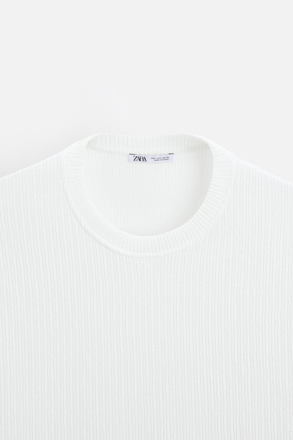 TEXTURED JACQUARD T-SHIRT - Zara фото 16