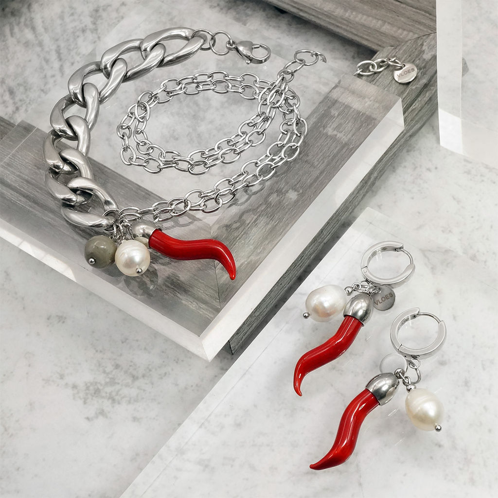 Серьги из муранского стекла PAPRIKA LC3446