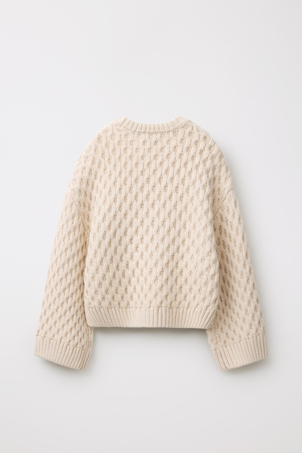 CABLE KNIT WOOL JUMPER LIMITED EDITION - Zara фото 8