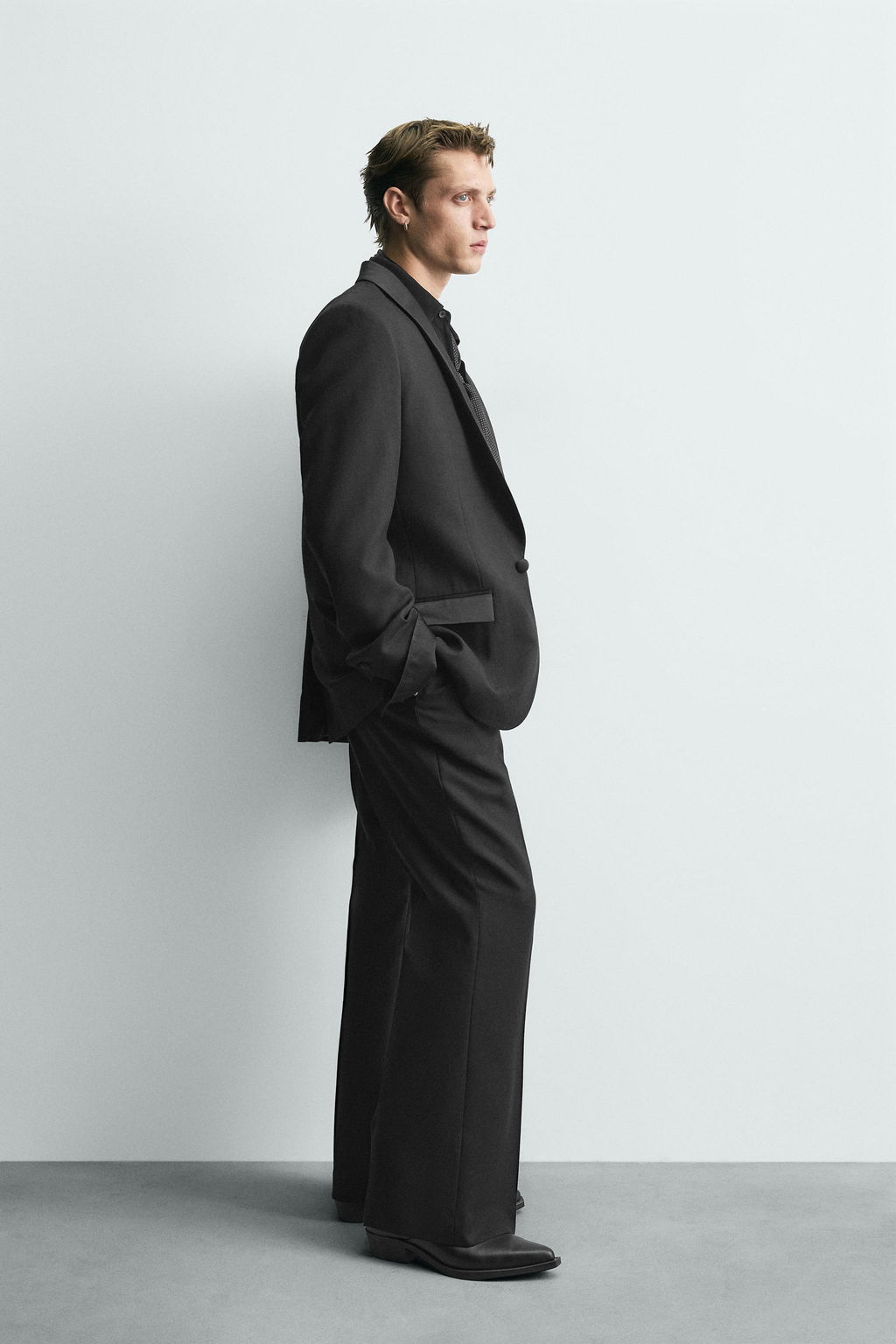 LIMITED EDITION 100% WOOL FLARE FIT SUIT TROUSERS - Zara фото 4
