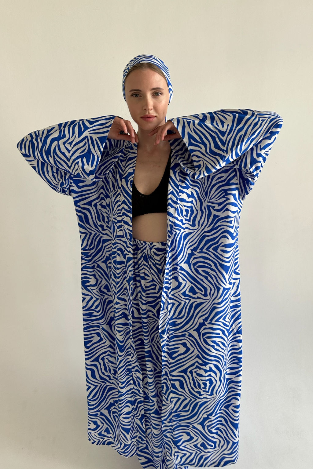 Кимоно BEACH069/02/Белый, синий - M&G all natural фото 9