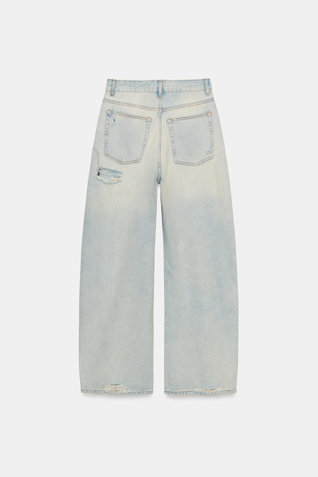 JEANS TRF BAGGY TIRO MEDIO / Azul claro - Zara фото 4