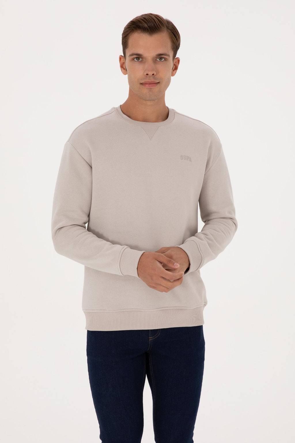 Erkek Ta_ Basic Sweatshirt
