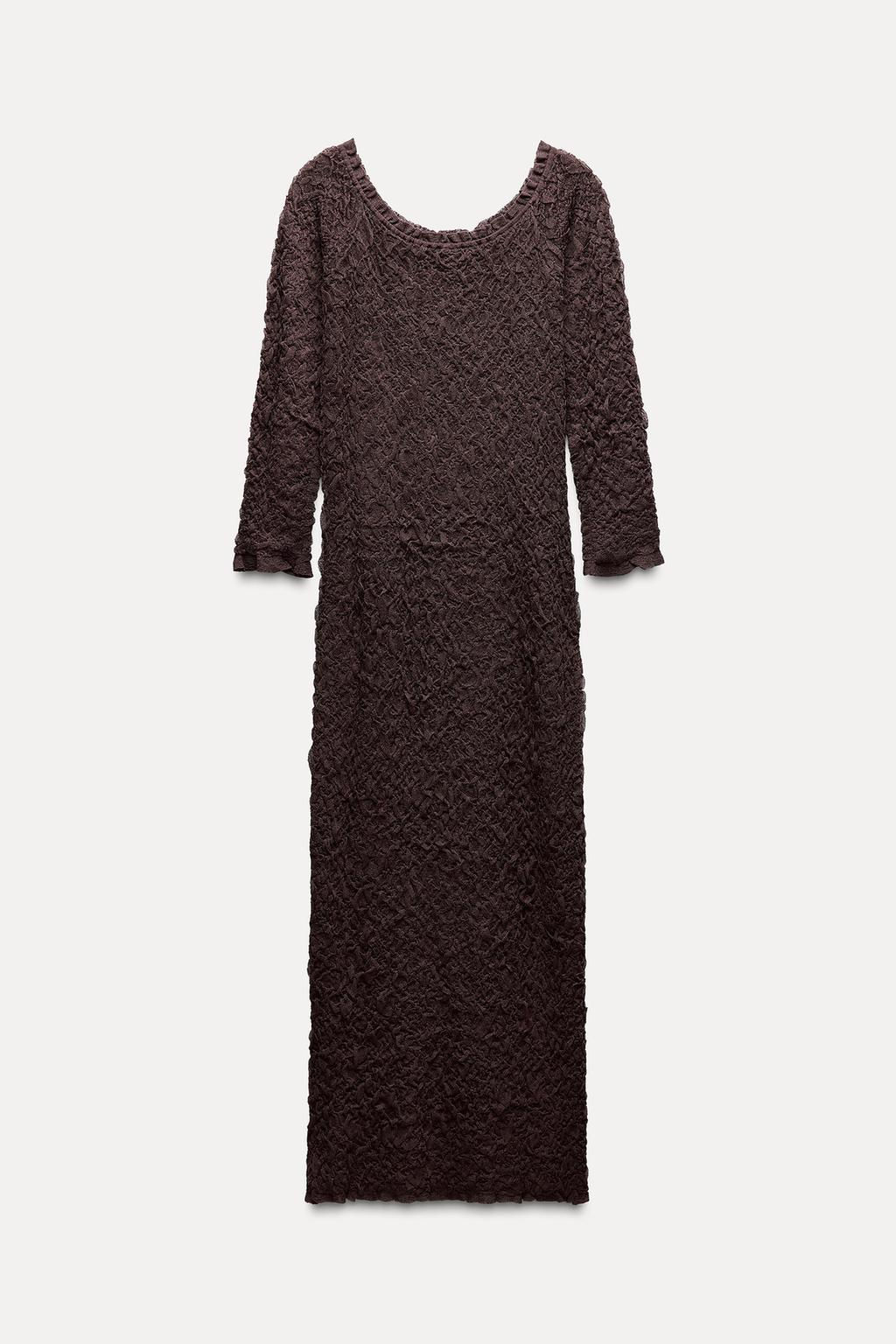 TEXTURED KNIT DRESS - Zara фото 7