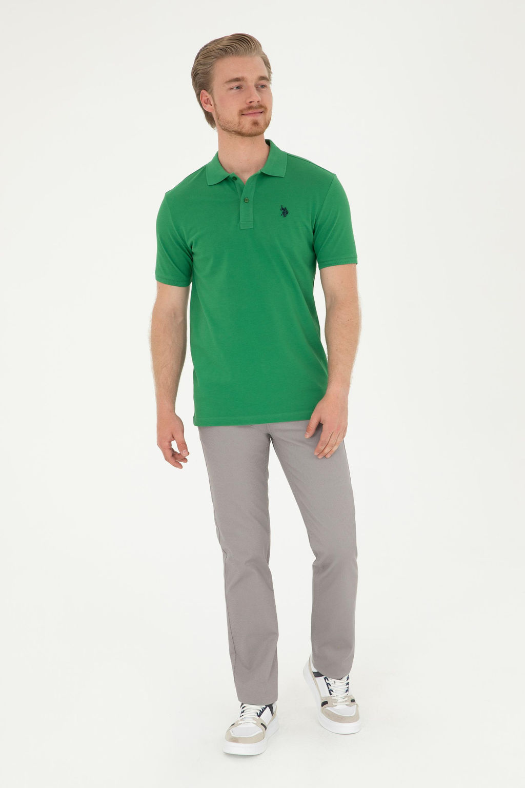 Мужские темно-серые брюки из плотной ткани/чиносы Неожиданная скидка в корзине - U.s. polo assn фото 3