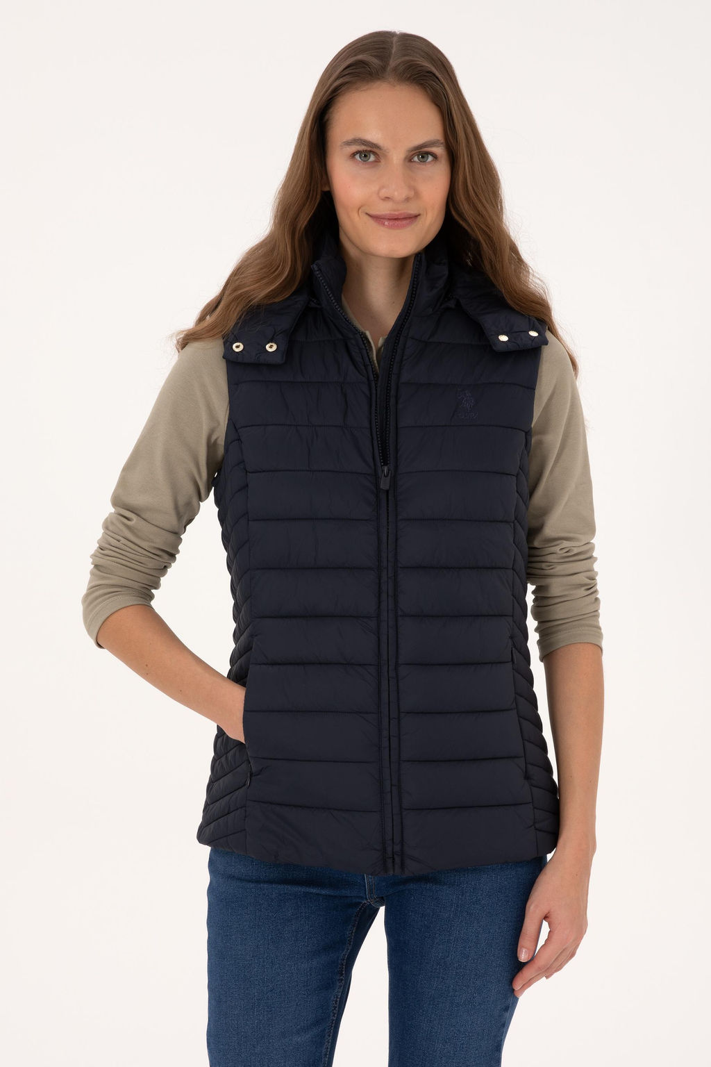 Kad_n Lacivert Yelek