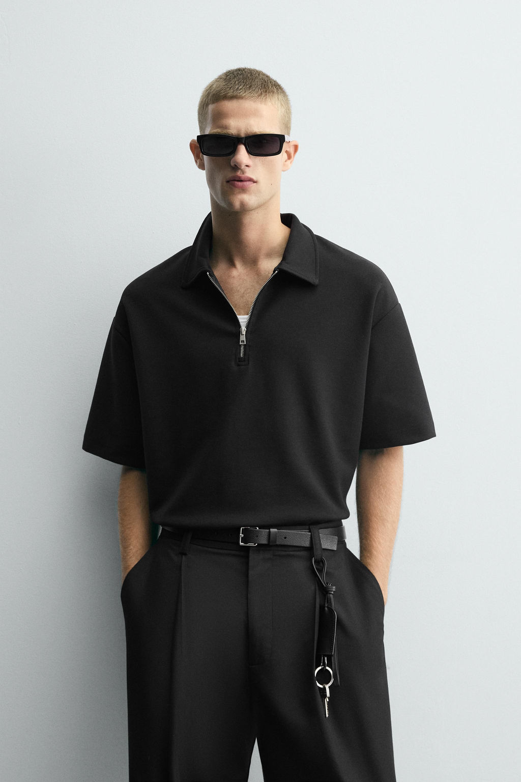 INTERLOCK ZIP-UP POLO SHIRT - Zara фото 2